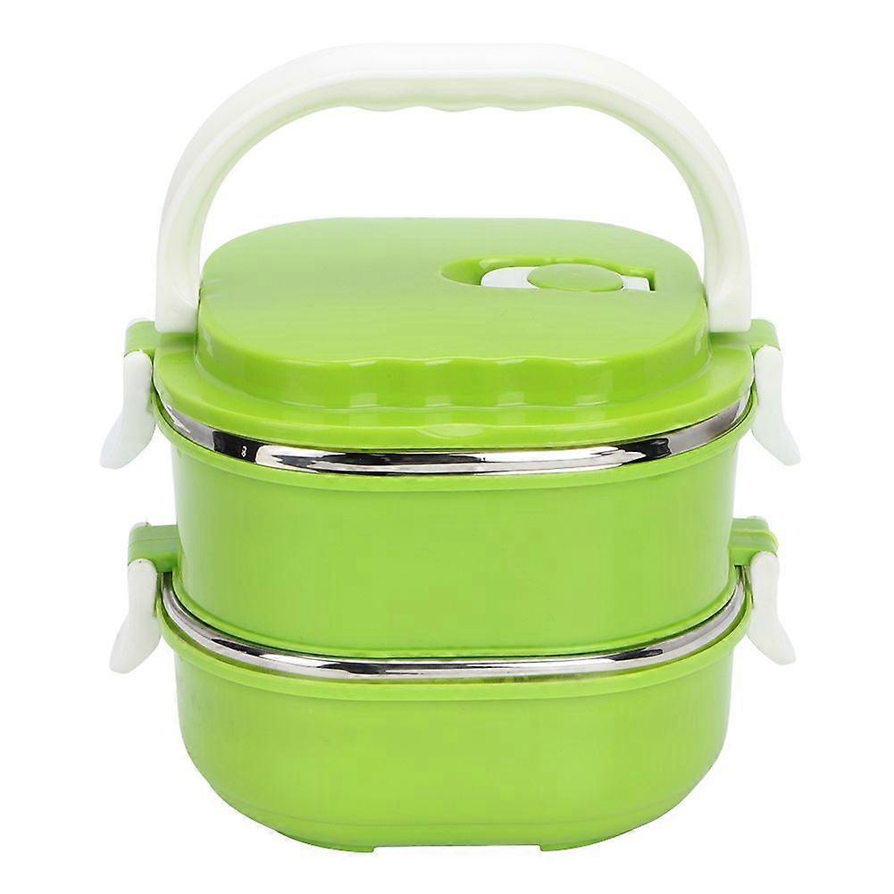1600ml Portable Durable Double Layer Lunch Box Food Salad Container for Home Office Picnic Use