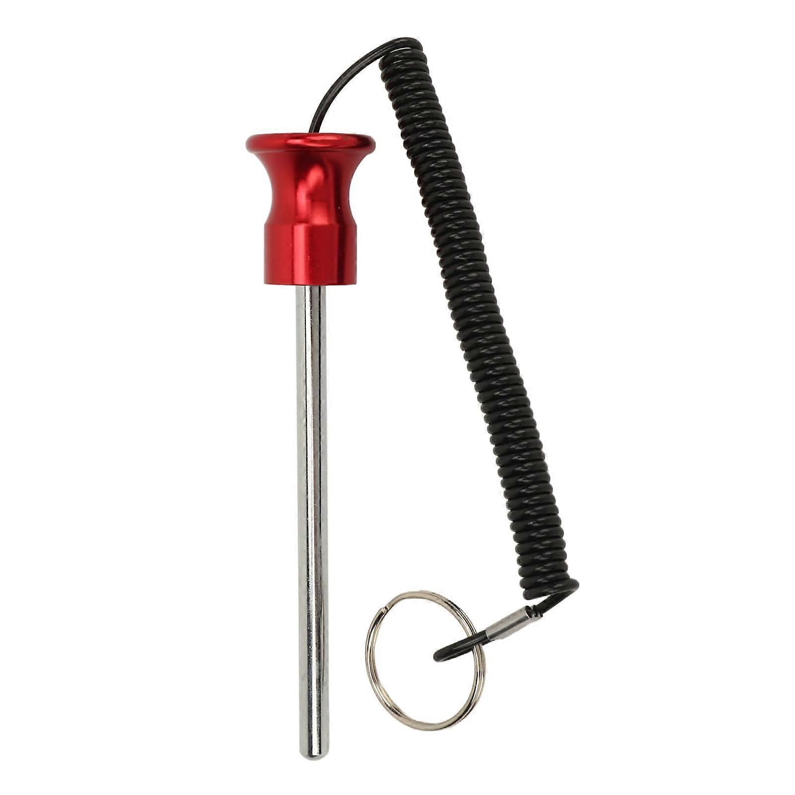 Weight Machine Pin Magnetic 8x125mm with Pull Rope Weight Stack Selector Pin for Strength Training Accessories Exercise Red