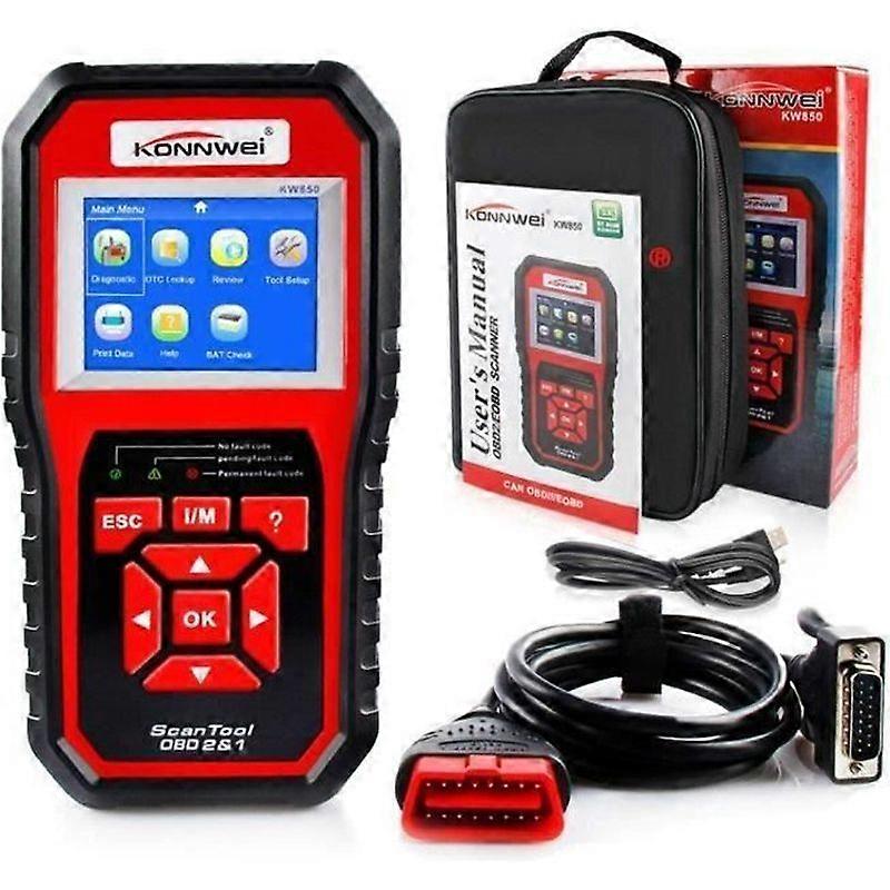 KONNWEI KW850 OBD2 EOBD Car Fault Diagnostic Scanner Multi-language Auto Diagnostic Scanner