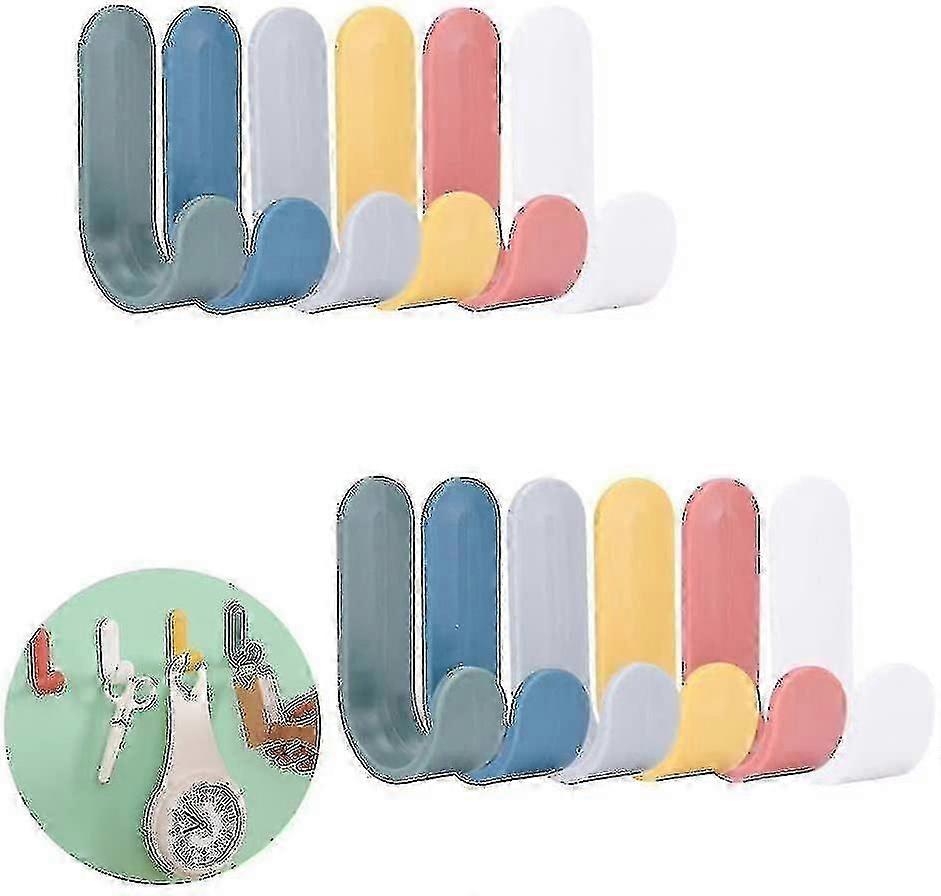 12 Pieces Wall Hooks Wall Hooks, Self Adhesive Wall Hooks