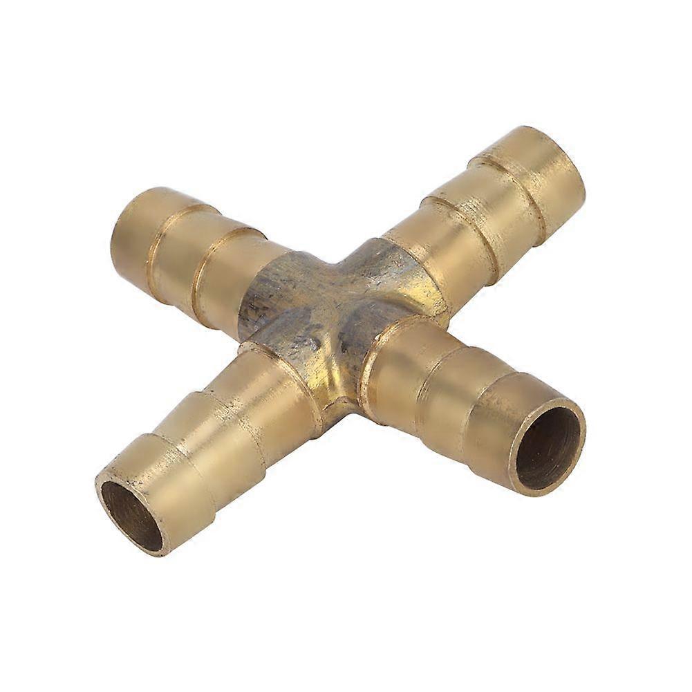 5pcs 8mm Thick Brass Hose Splicer Pipe Fitting Connector Joint Coupler Adapter(4 Way)