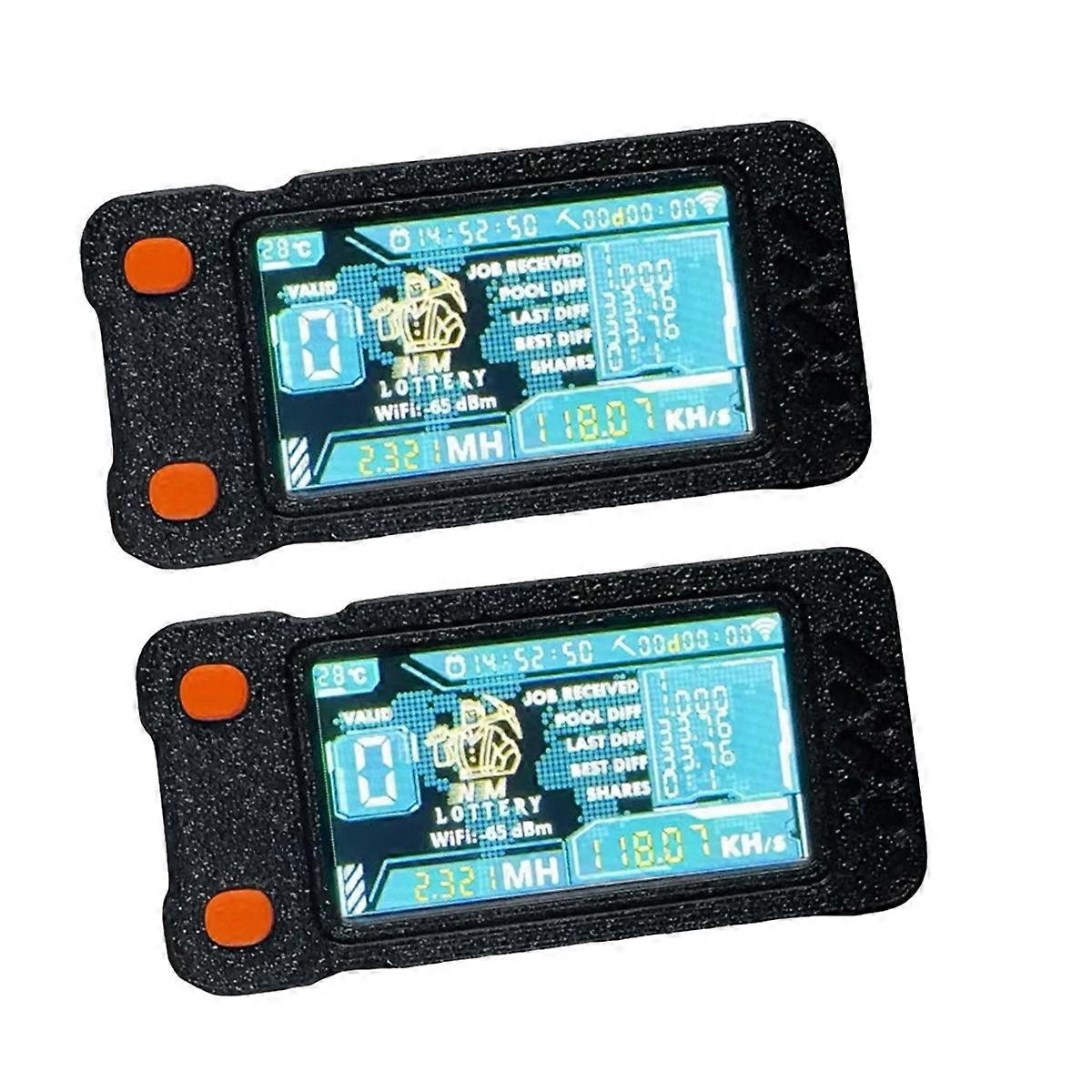 2PCS Upgraded Nerdminer Miner 117KH/S Mini BTC Solo Lottery Miner Bitcoin BTC Mining Miner Nerd Min