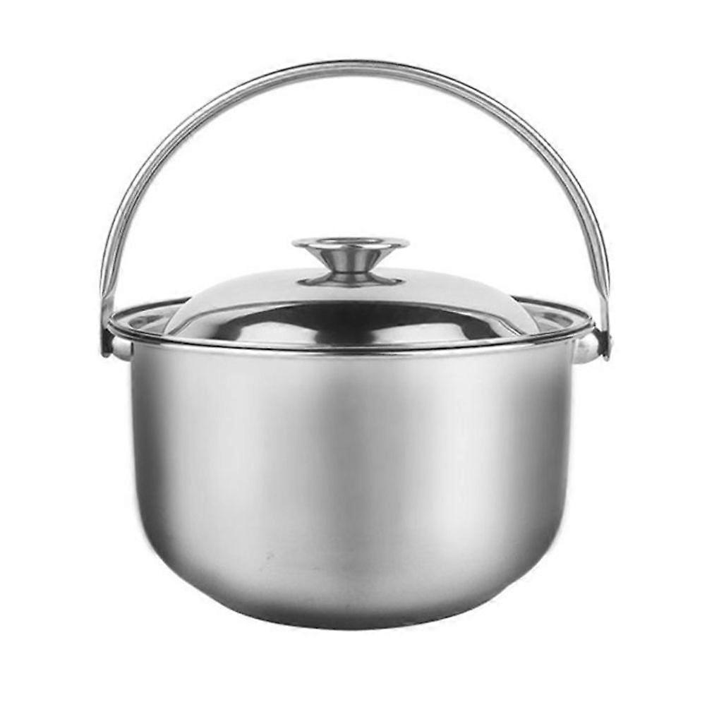 Marmite à soupe en acier inoxydable avec couvercle Marmite à soupe polyvalente Pot à ragoût résistant à la chaleur