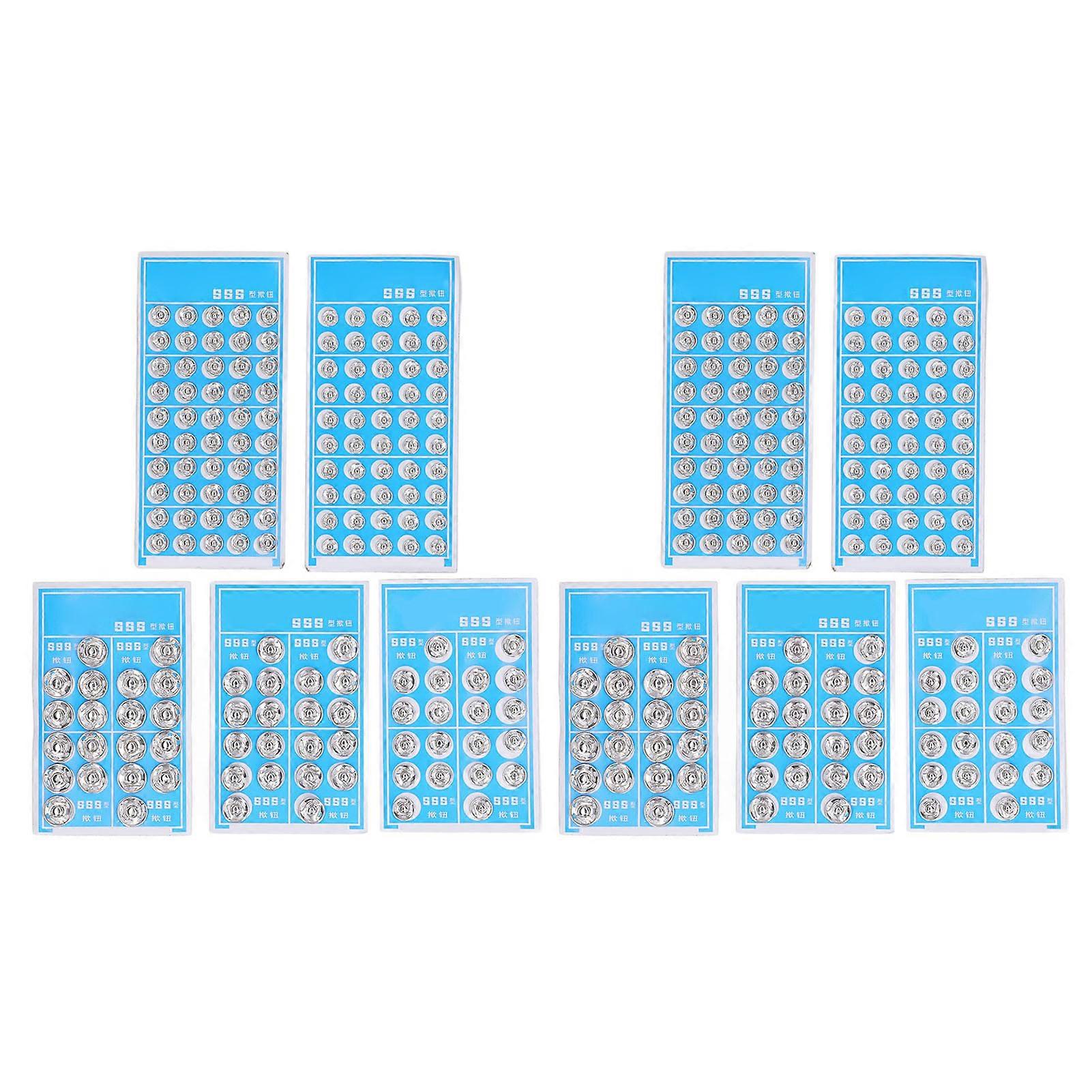 10 Plates Sew On Snap Buttons Stainless Steel Silver White Multiple Specifications Snap Fastener Buttons for Sewing