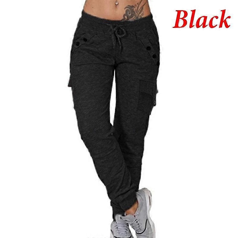 New High quality Women's Fashion Casual Pants Loose High Waist Trousers Stretch Slim Track Pants