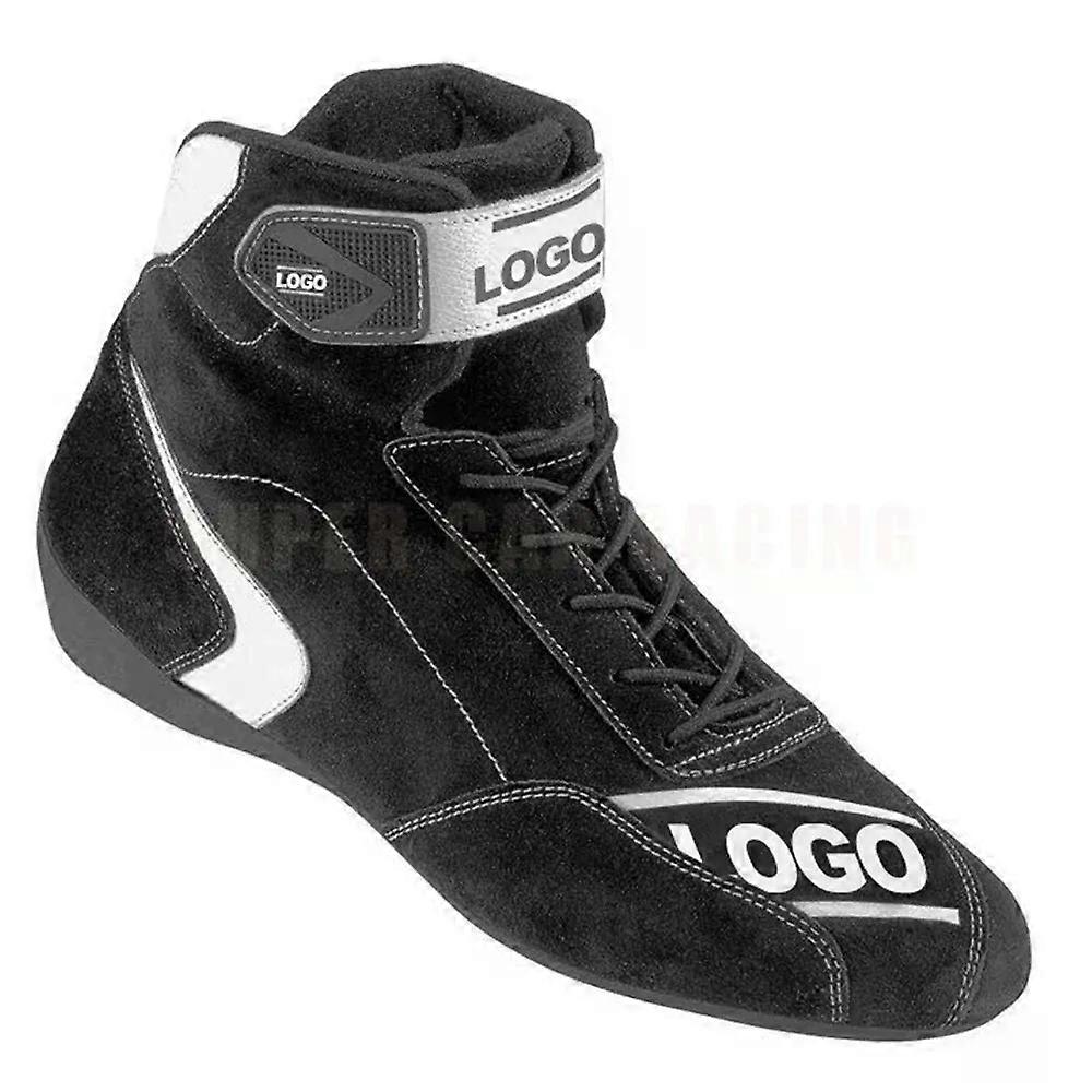 JDM OP Yarış Ayakkabıları FIA Sertifikası ile Yarış Spor Tarzı Go Kart Ayakkabı Çizme Yangın Geciktirici Yarış Ayakkabıları Yüksek Top Sneaker
