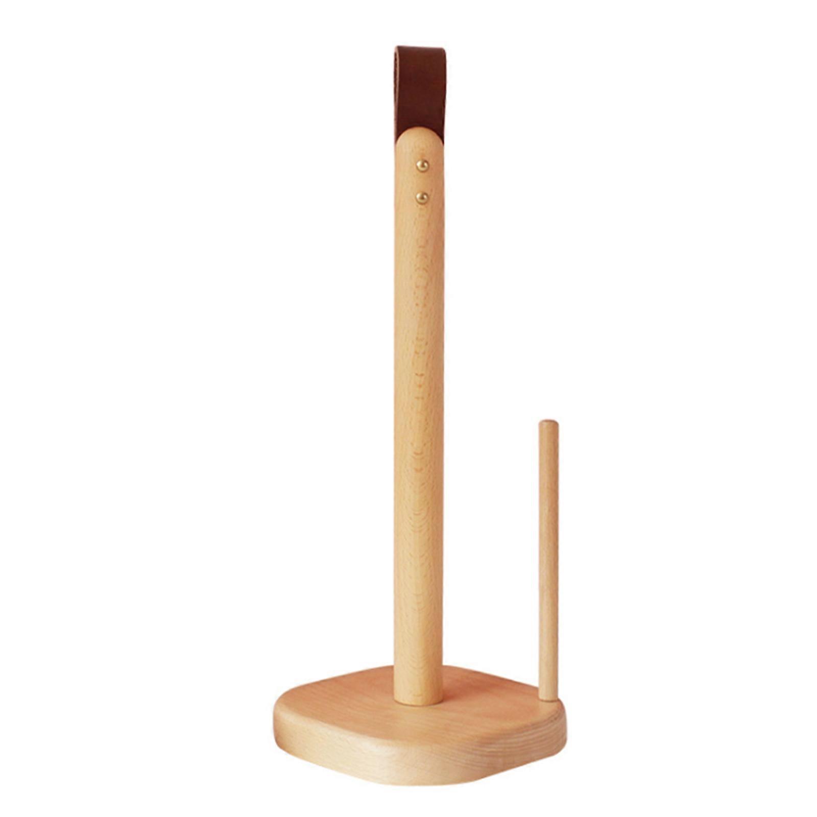 1 pcs Desktop Wooden Paper Towel Holder,Home Paper Towel Stand,Multipurpose Storage Rack Paper Towel