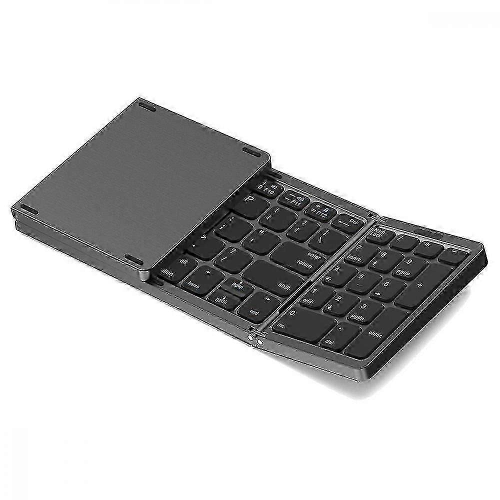 Foldable Bluetooth Keyboard, USB Rechargeable Wireless Keyboard Compatible Wit IOS, Android, Windows PC Laptop OQR