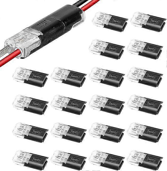 20PCS Waterproof Electrical Connector,2 Pin Cable Connectors,Dual Wire Connector,Quick Wire Dual Terminal Block,Quick Splice Connectors for 18-22 AWG