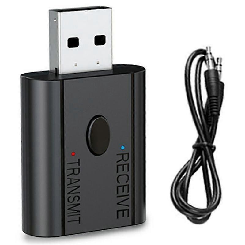 W12 AUX Adapter USB Dongle 2 In 1 Bluetooth 5.3 Autoradio Sender Empfänger