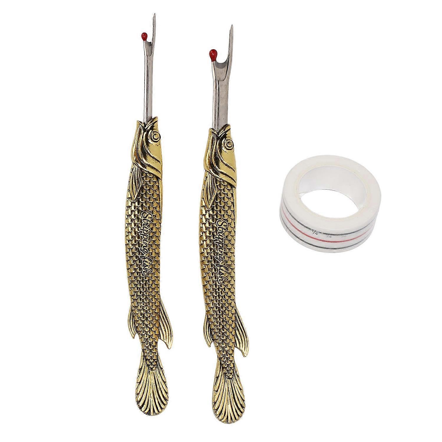 Seam Ripper Multifunctional Sewing Seam Thread Remover with Masking Tape for Cross Stitch Gold