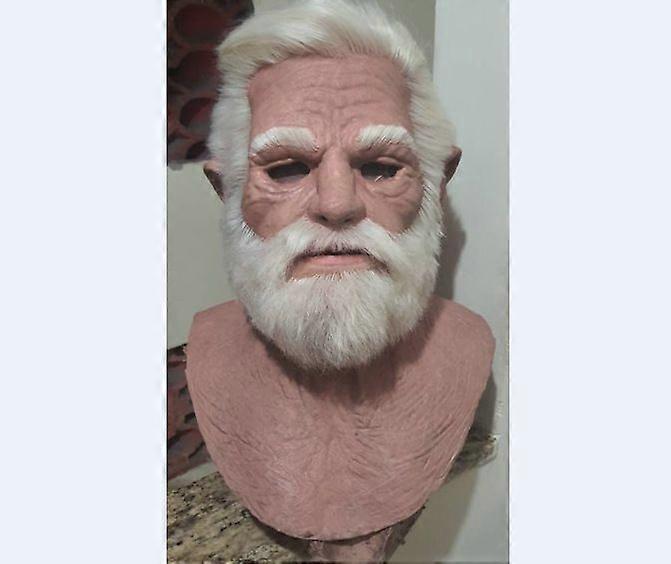 Old Man Mask - Realistic Halloween Latex Human Wrinkle Face Mask Type 6