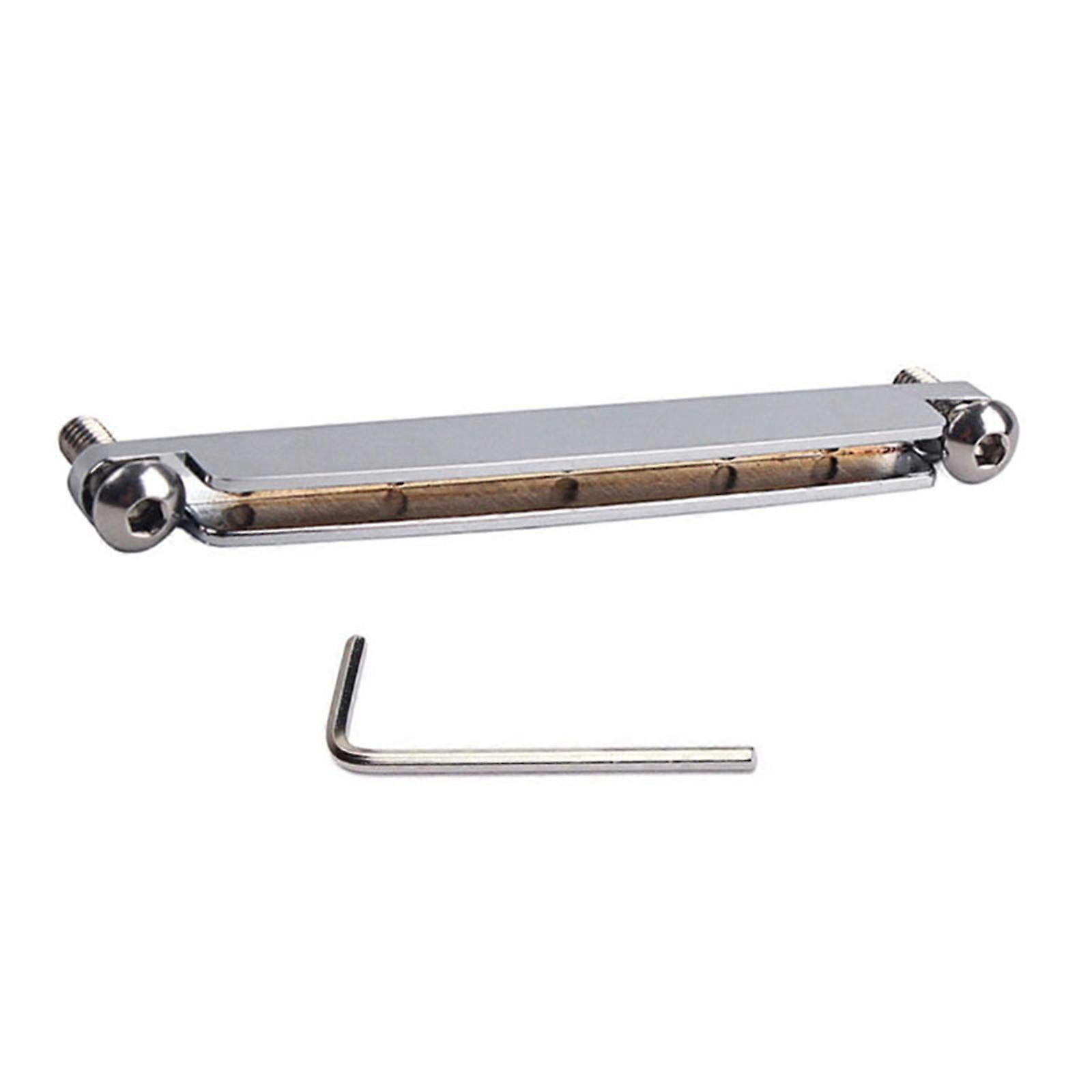 Selle in metallo Risers Slitte per chitarra acustica Strumento per selle con chiave Strumento di riparazione per selle a ponte in altezza regolabile Dado argento