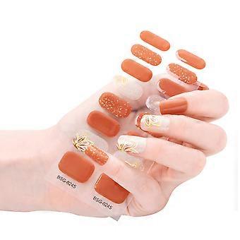 Halbgehärtete Gel-Nagellackstreifen, selbstklebende Gel-Nagelsticker, langanhaltende Glitzer-Gel-Nagelfolien, Aufkleber mit Nagelfeile, mehrfarbig