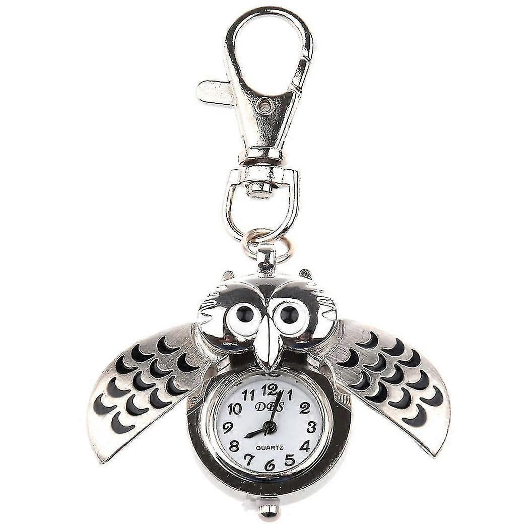 Owl Watch W / Keychain Clip Pocket Watch