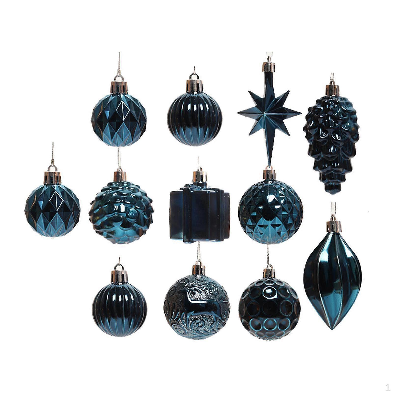 Christmas Tree Decorations Charm Pendants Gift Craft Balls Ornaments Set for Wedding Cafe