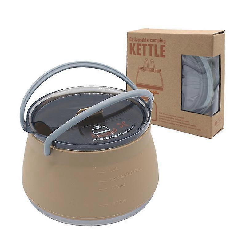 Outdoor Silicone Folding Water Kettle Portable Camping Coffee Pot And Tea Cooker