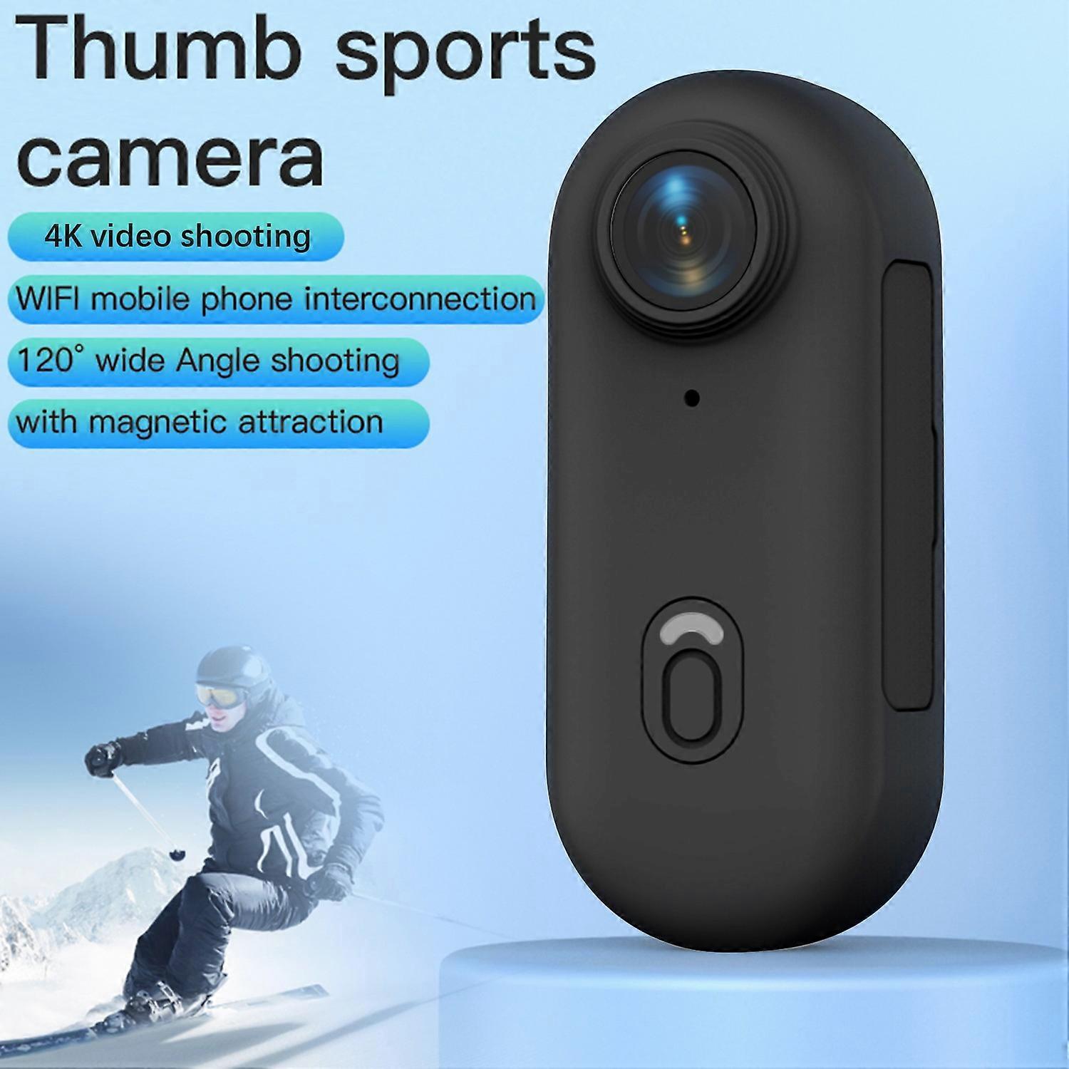 4K 30fps Tiny Action Camera WiFi Sports Camera 120°  Wide Angle Lens Built-in Battery with Magnetic 