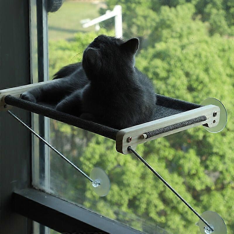 Cat Window Perch for Indoor Cats, Cat Hammocks with Stainless Steel Cord and Suction Cups, Designed for Cat Joy with Easy Installation