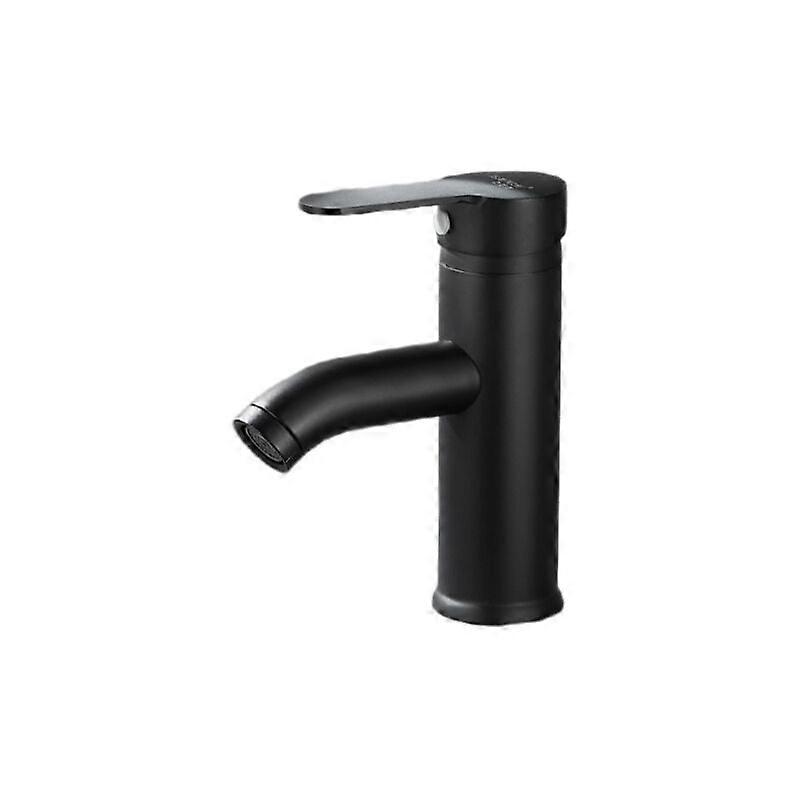 Elegant Black Bathroom Faucet, Single Handle Control, Solid Brass Construction