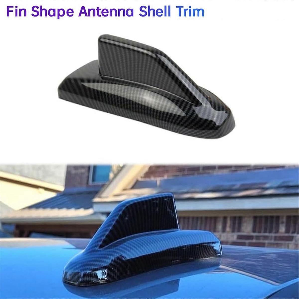 Car Carbon Fiber Roof Antenna Cover Fin Shape Antenna Shell TrimFor 2019-2022 1500/ 1500