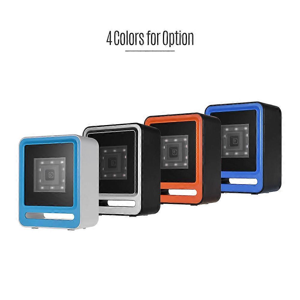 Freisprecheinrichtung USB Kabelgebundener 1D 2D QR Barcoder Scanner Desktop Omnidirektionale Barcode-Leseplattform mit Unterstützung der oberen Auslösetaste Weiter Scannen / Auto
