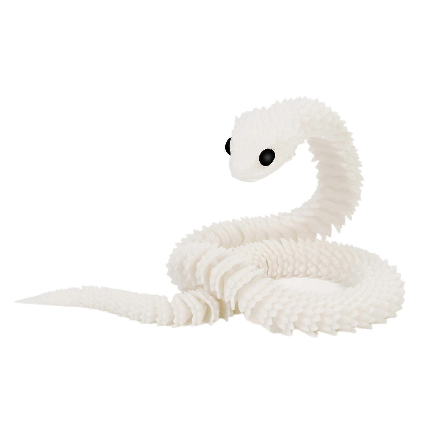 3D Printed Snake Figurine Movable Joints Snake Figure Glow-in-the-dark Articulated Animal Model Toy