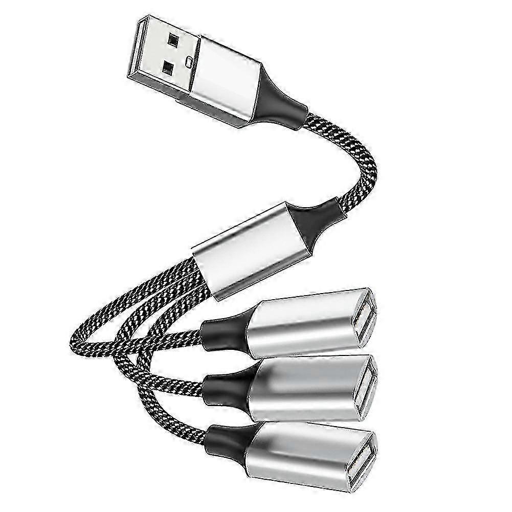 Usb To Usb 2.0 Triple Usb Port Hub Otg Adapter, Usb A To 3 Usb