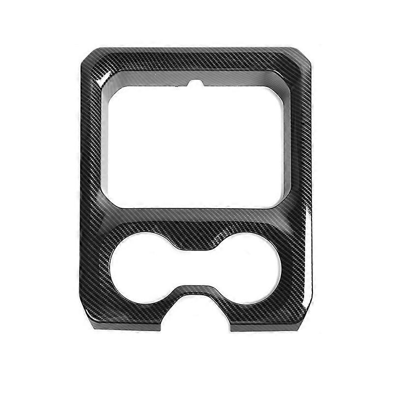 Center Console Front Armrest Cup Holder Panel Cover Trim Carbon Fiber