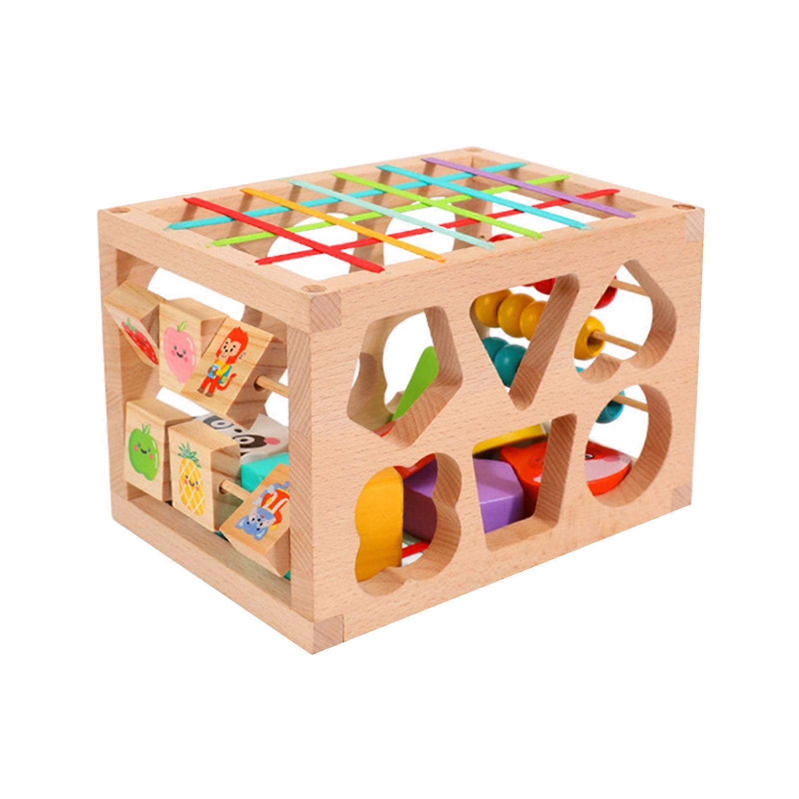 Cartoon Wooden Block for Toddler Shape Matching Toy Sorting Game Puzzle Child Learning & Education Fine Motor Skill Toy