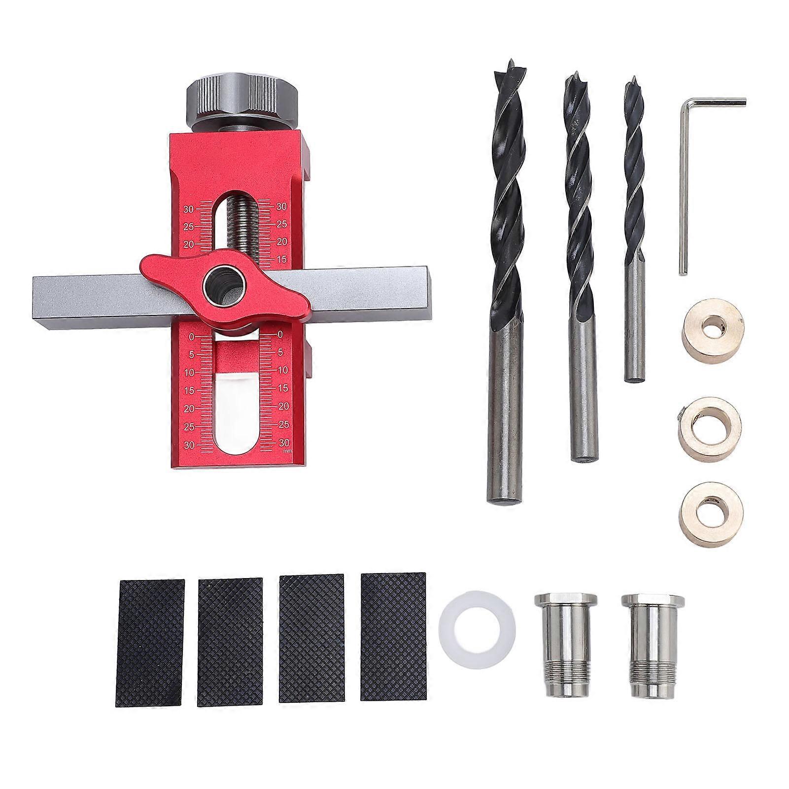 Aluminum Alloy Cabinet Door Installation Assistant, 0-55mm Clamping Range, Cabinet Door Mounting Jig for Cabinetry, Crafts and Woodworking Projects