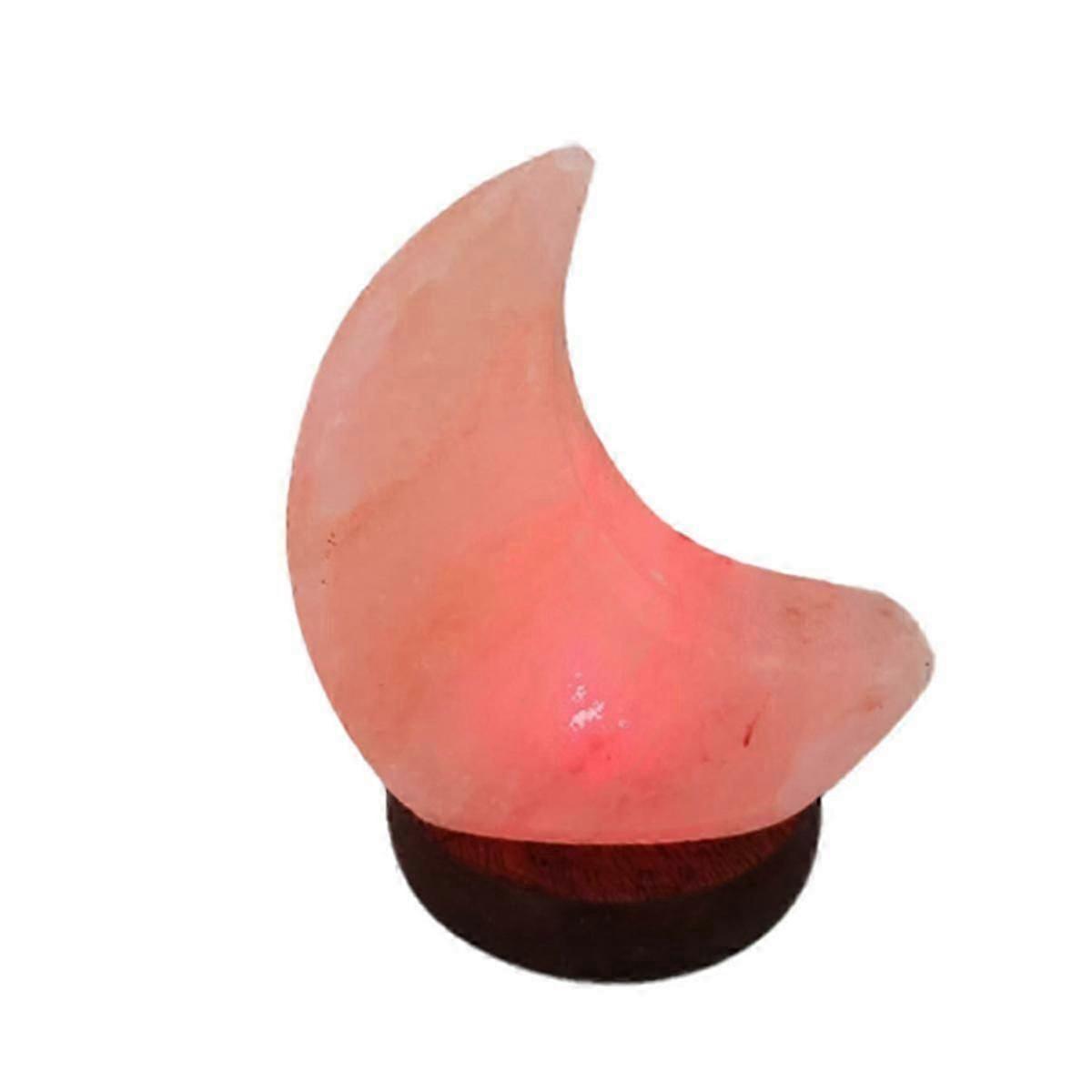 suitable for Himalayas Crystal Salt Lamp USB LED Moon-Shaped Salt Crystal Lamp Crystal Decorative Lamp Atmospher-YI WU CHUN HUI