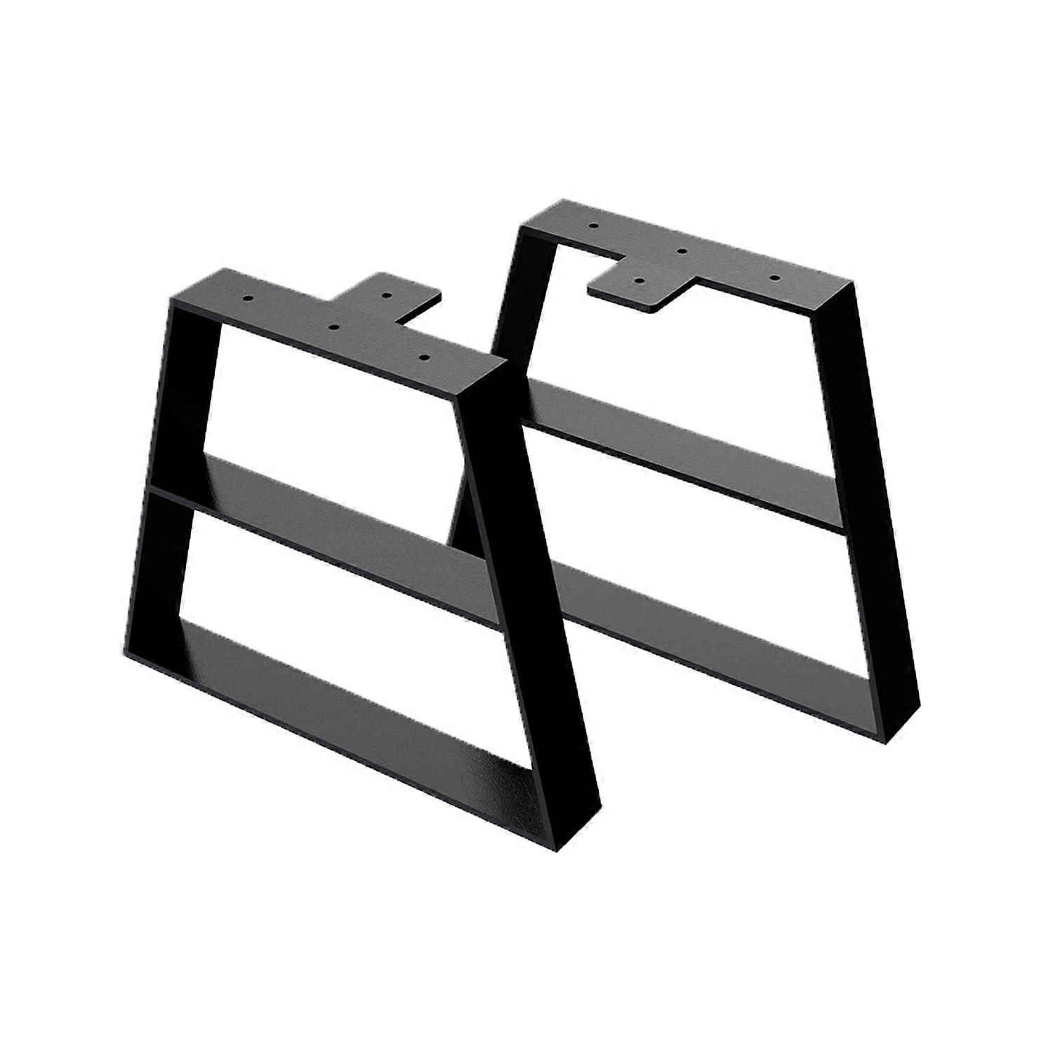 2 PCS Black Trapezoidal Metal Bench for Legs Bench or Table 8"