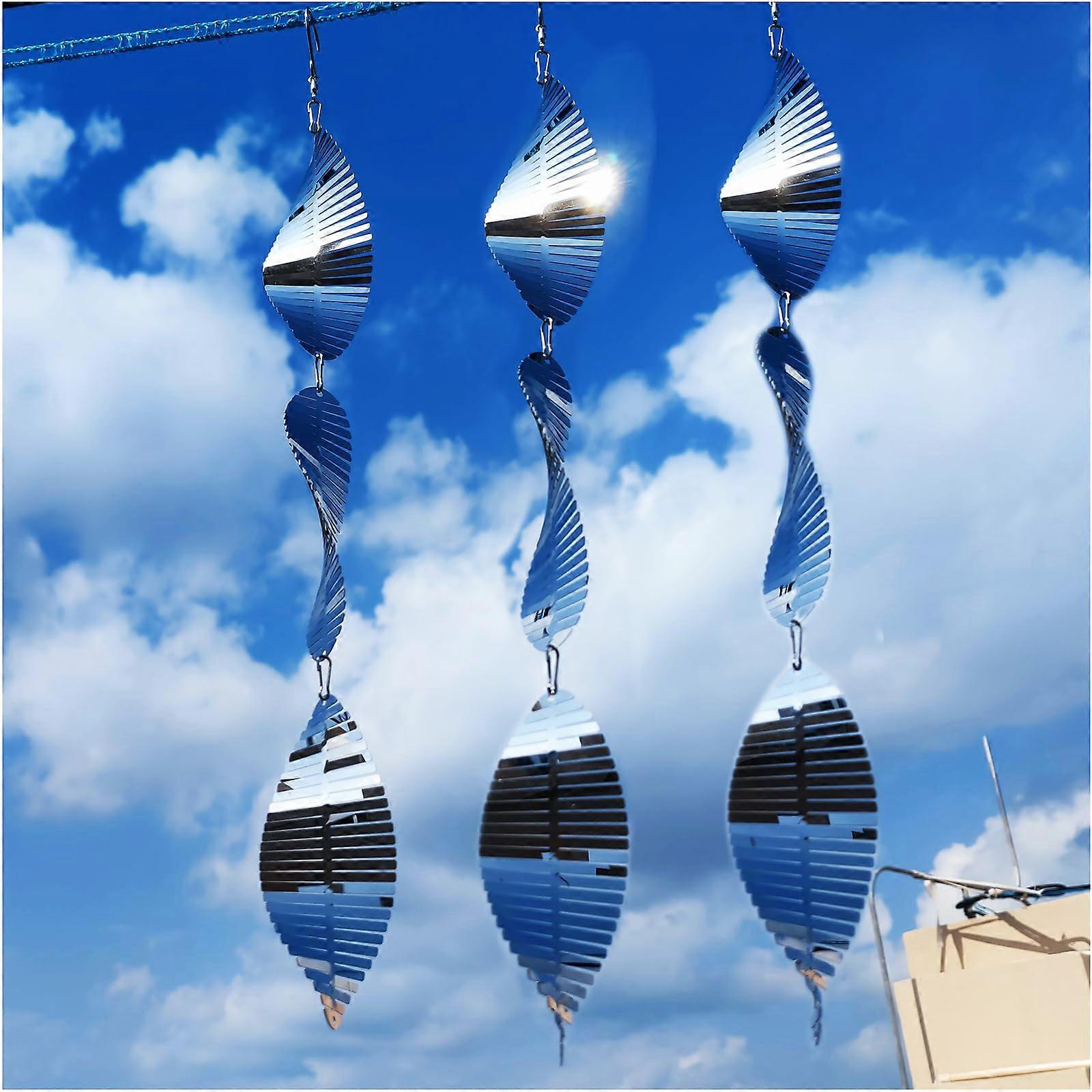 Set of Highly Reflective Double-Sided Bird Scare Discs for Outdoor Garden Decor