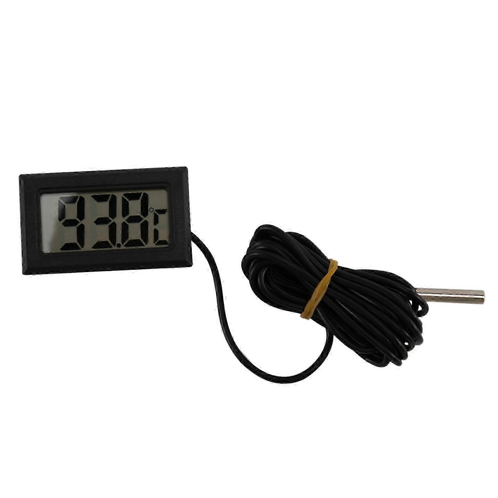 LCD Digital Thermometer for -40 to +110 Degrees Celsius with 2-Meter Temperature Measurement Range