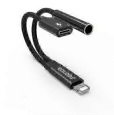 headphone adapter data line splitter(black lighting+3.5mm)
