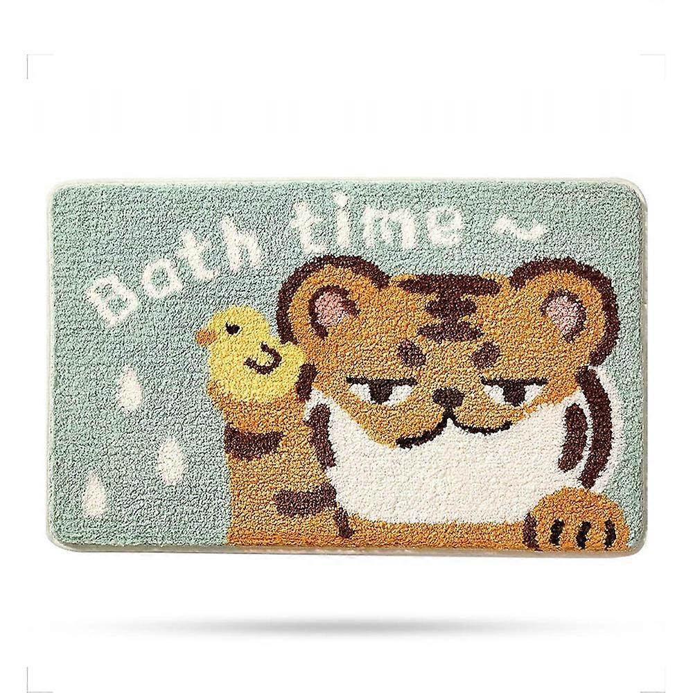 Tiger Pattern Bathroom Mat, Ultra Soft, Microfibre