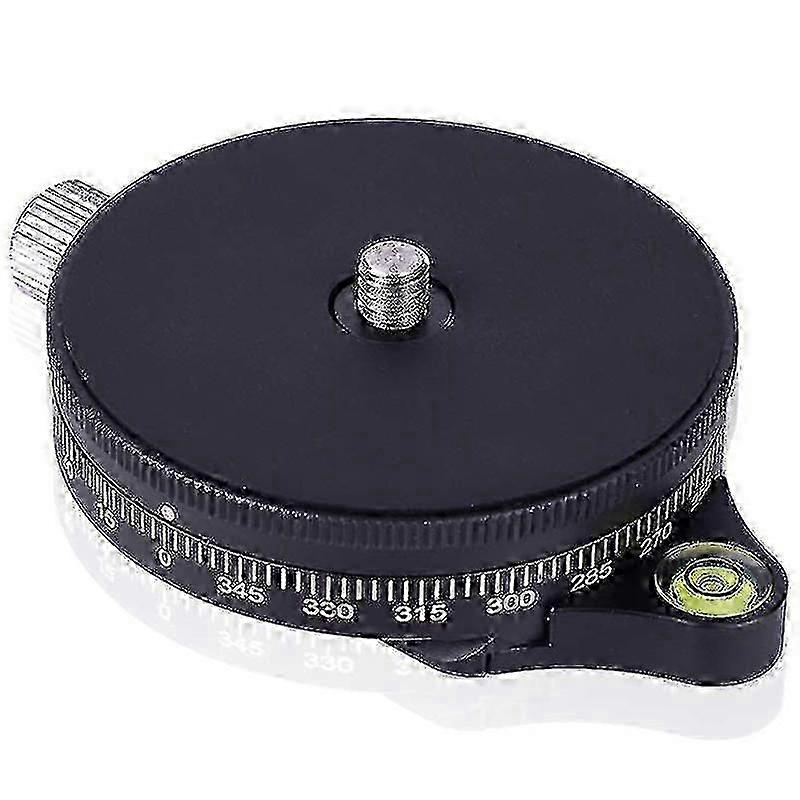 Camera Pan Base With Style Plate, 0.95cm Screw Aluminum Panoramic Ball Tripod Head With Bubble Leve