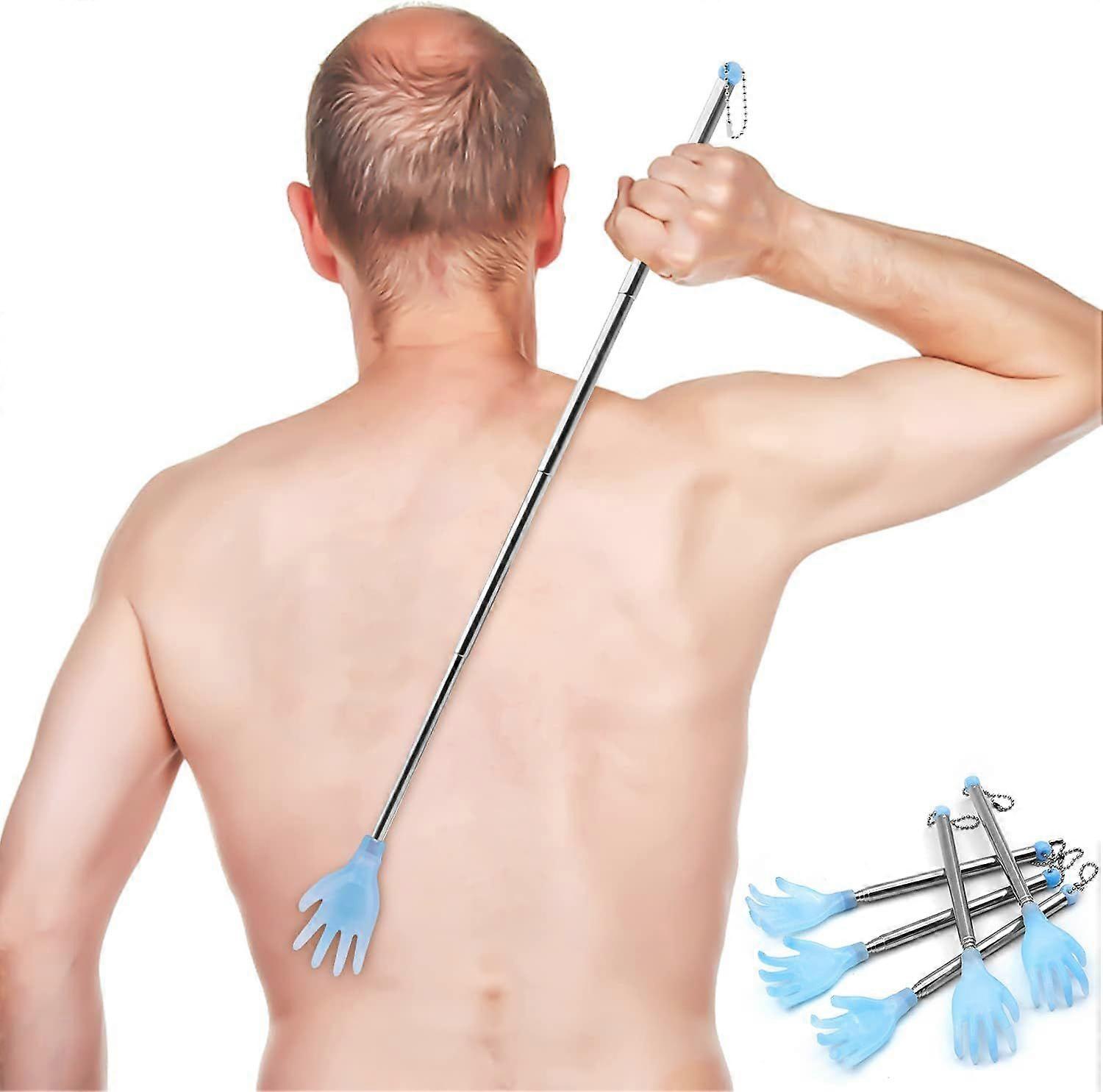 Unique Finger-Like Design, 5 Pack Portable Back Scratchers for Adults Men Women Extendable, 17.5 Long, Telescoping Handle, Easy to Reach The Itching P