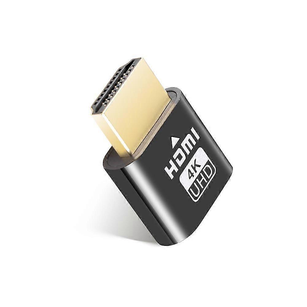 HDMI-kompatibel virtuell skjermadapter 4K DDC EDID Dummy Plug Display Emulator Støtte for jukseadapter1920x1080P for Bitcoi-gruvedrift
