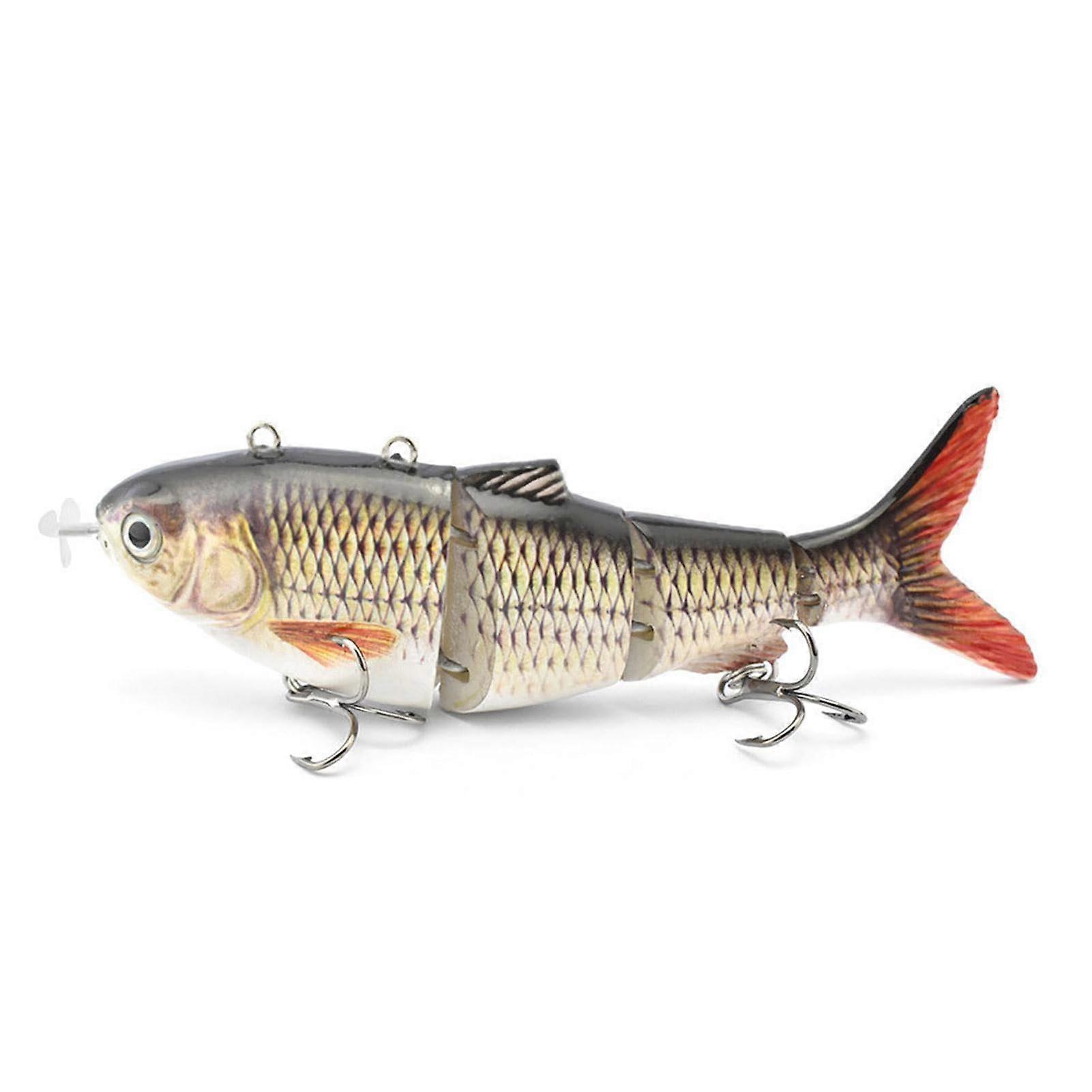 Animated Fishing Bait USB Rechargeable Electric Lure-Making Kit with Hooks for Family Fishing, Swimming Action Design