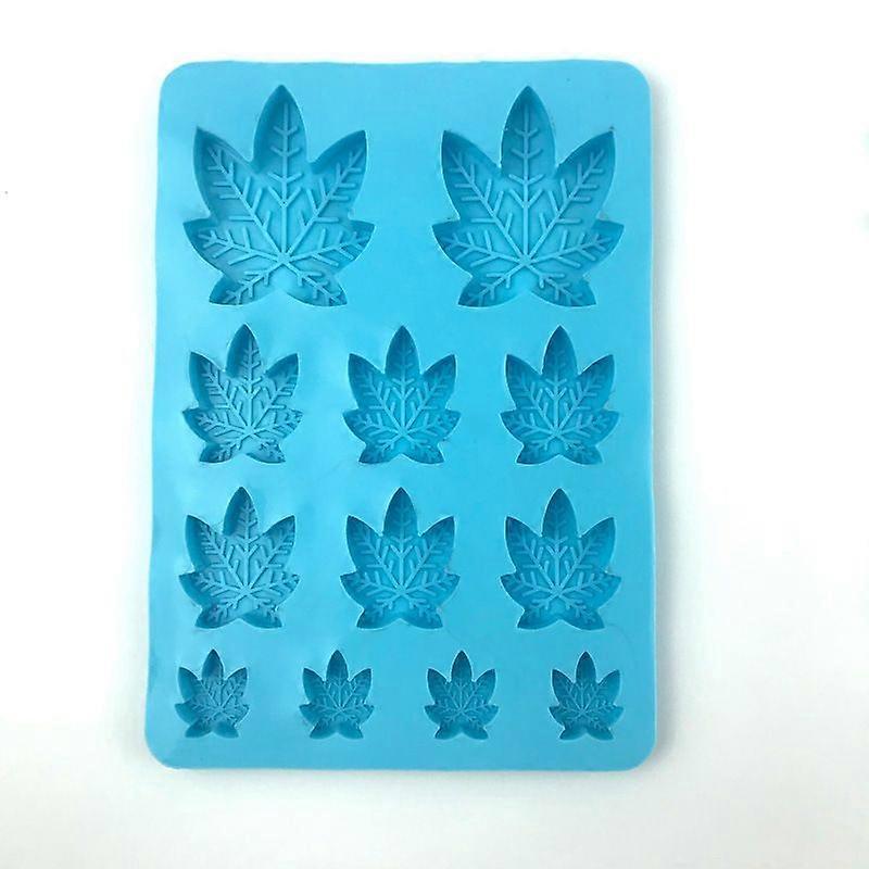 Ice Cube Tray Maple Leaf Shape, DIY Flexible Ice Cube Molds for Making Ice Cream Cakes Chocolate Candy