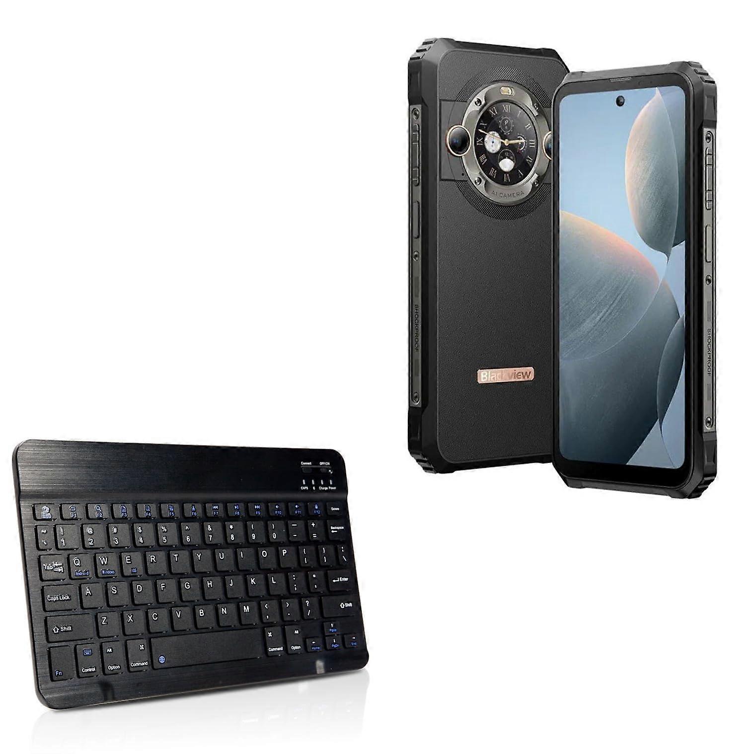 Keyboard Compatible with Blackview BL9000 - SlimKeys Bluetooth Keyboard, Thin with Chiclet-Style Keys - Jet Black