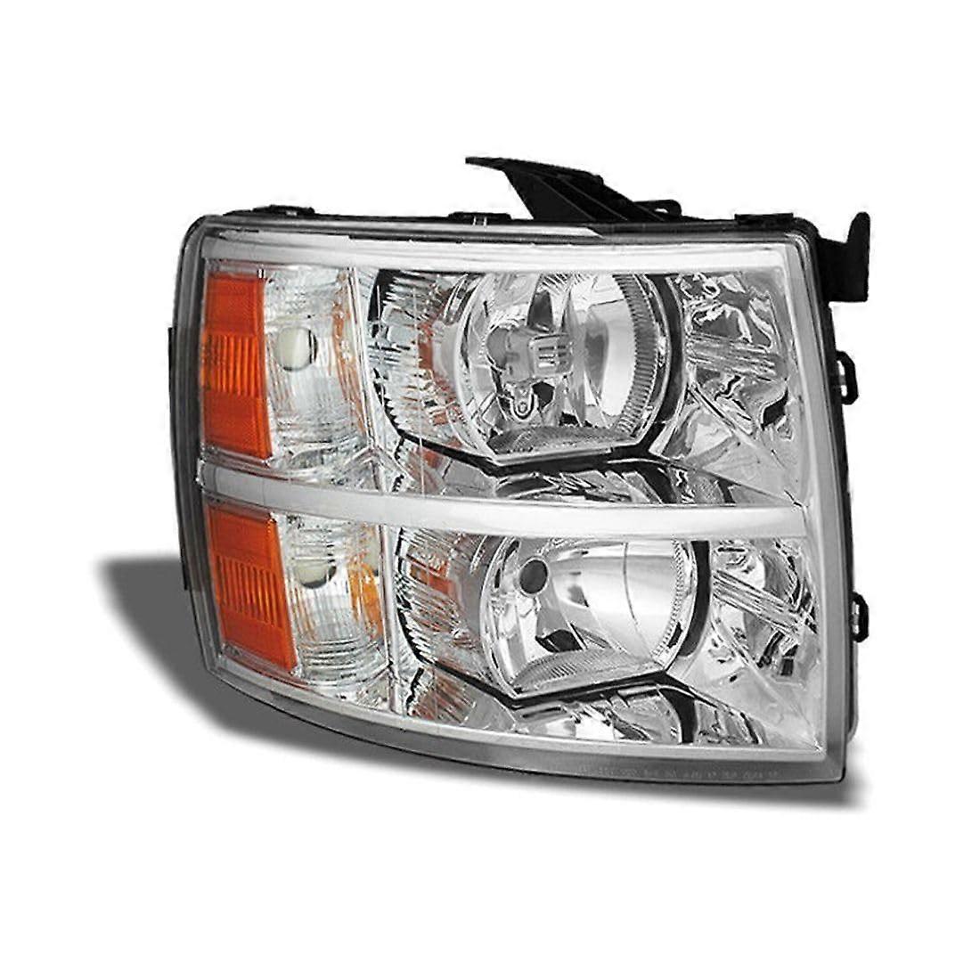 Front Right Passenger Side Chrome Housing Clear Lens Style Factory Headlight for Silverado 1500 07 13