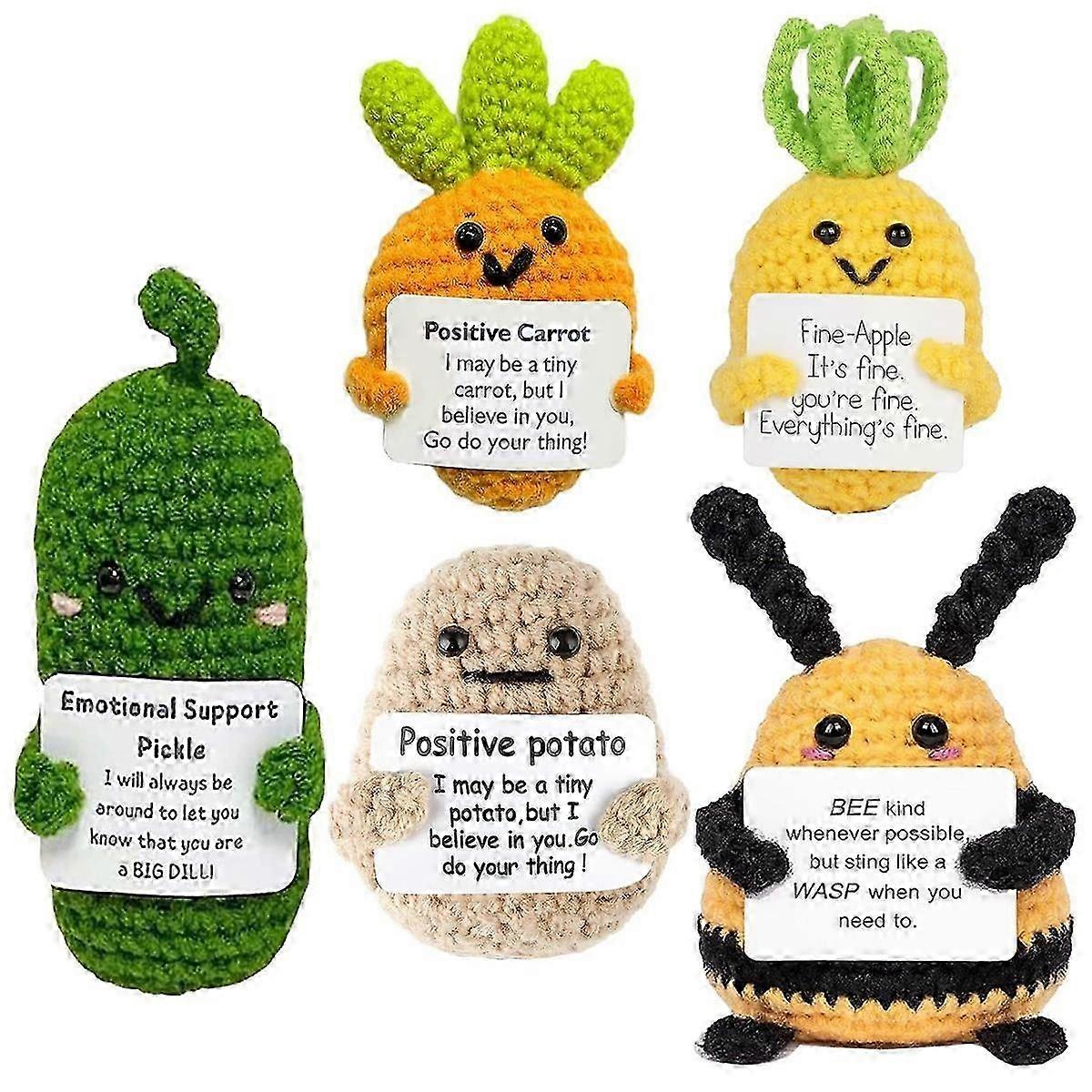 Positive Potato Crochet Doll, 5 pieces