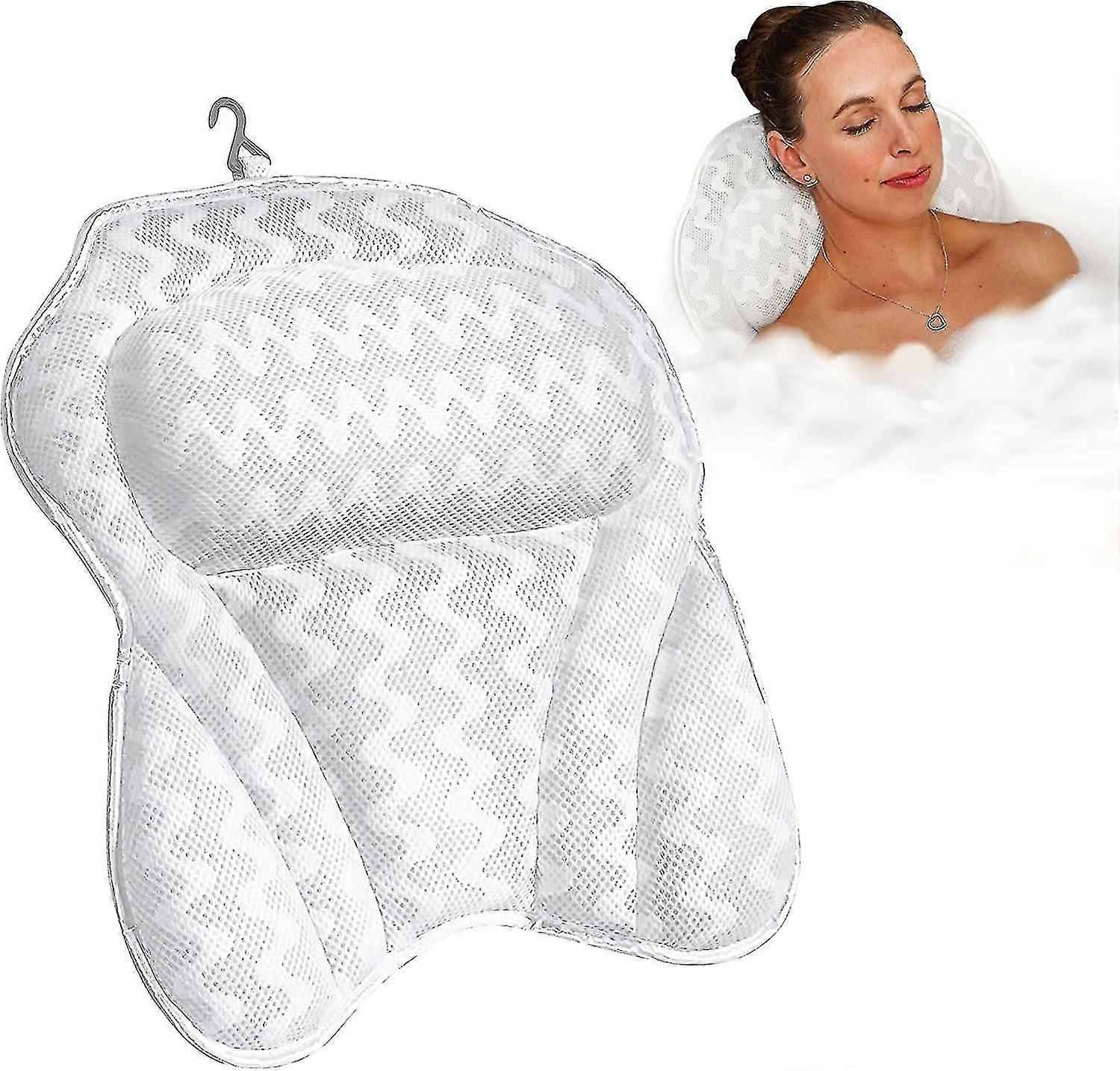 バスヘブン バスピローバス枕バックネックサポートピロー、スパクッション用浴槽、リラックスできるヘッドレストバスピロー