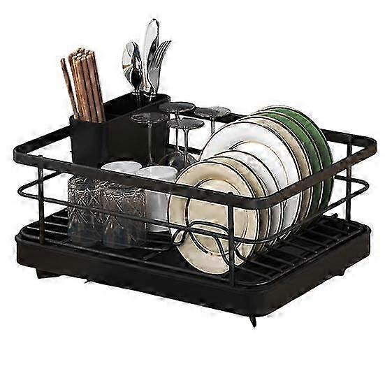 Dish Drying Rack Large Capacity Non-Slip Design Stable Auto-Drain Easy to Install Space-Saving