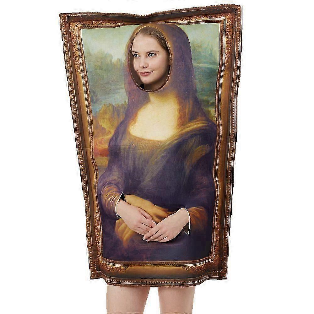 New Halloween Fun Spoof Mona Lisa Mural Costume Jumpsuit Party Performance Costume Fun Spoof Mural Costume School Event Performance Jumpsuit