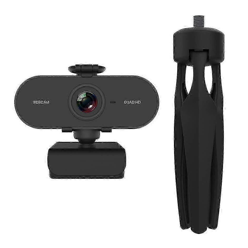 Chronus Webcam 2k Full Hd Web Web Camera With Usb Microphone Stopper Web Cam Video Cam For Computer Pc Computer Mac Mini Camera(black)
