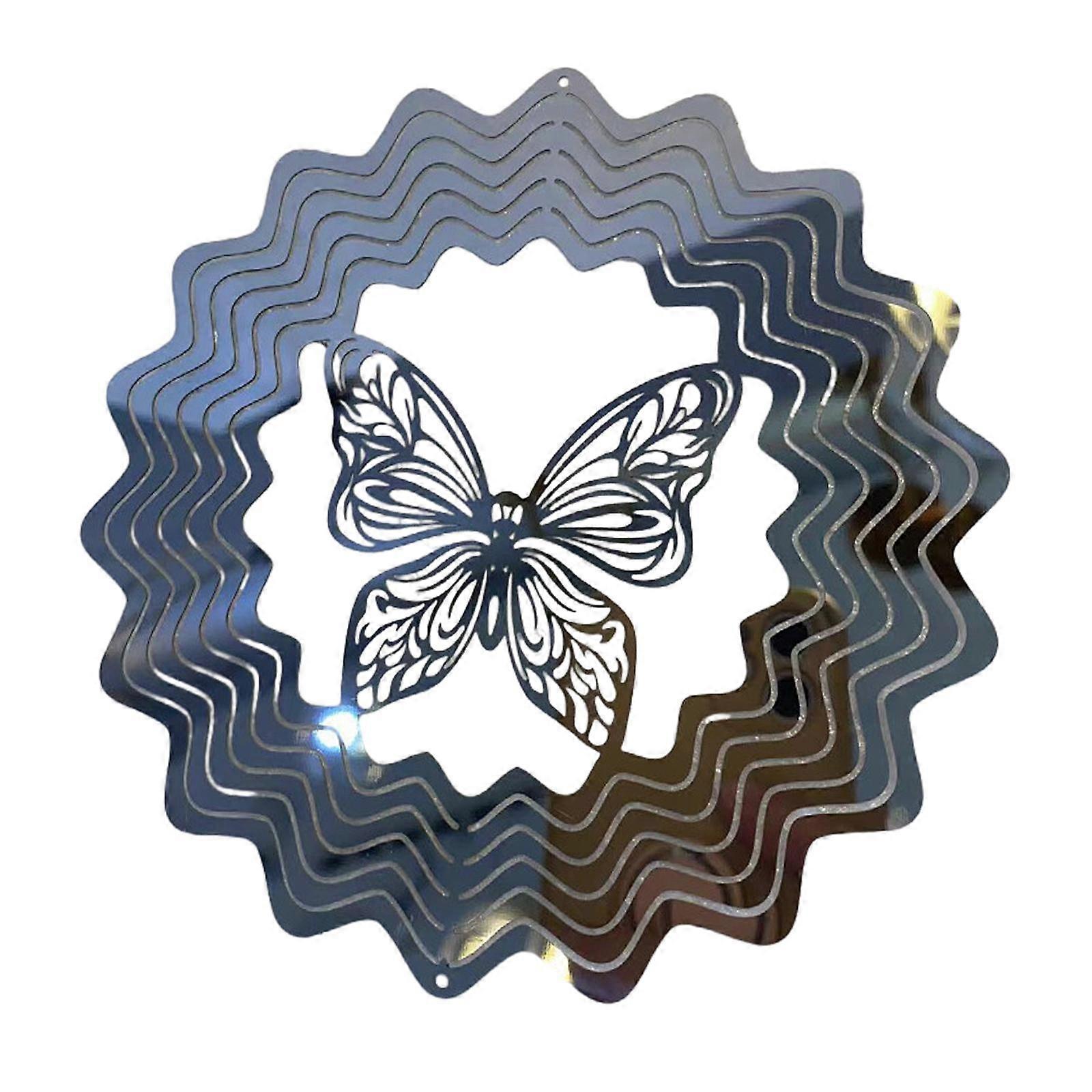 Wind Spinner Butterfly Decor Rotating Pendant for Yard Housewarming Backyard
